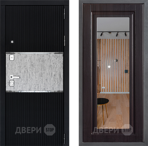 Входная металлическая Дверь Дверной континент ДК-13 ФЛЗ Зеркало Венге в Апрелевке