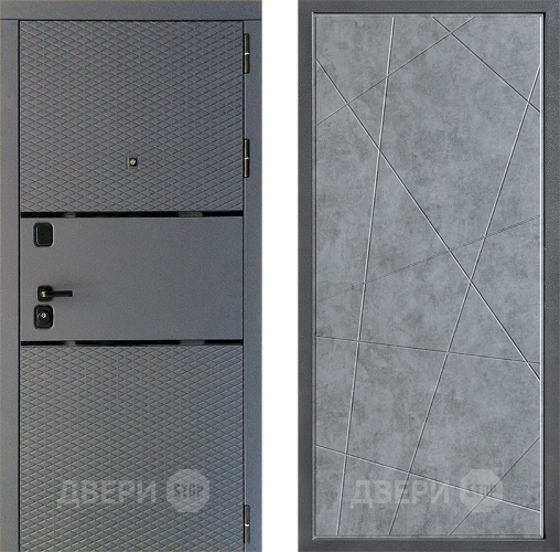 Входная металлическая Дверь Дверной континент Диамант Дизайн ФЛ-655 Бетон серый в Апрелевке