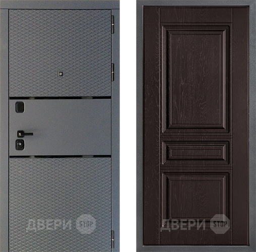 Входная металлическая Дверь Дверной континент Диамант Дизайн ФЛ-243 Дуб шоколадный в Апрелевке