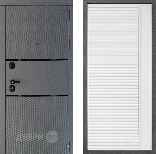 Входная металлическая Дверь Дверной континент Диамант Дизайн ФЛ-757 Белое Стекло Софт милк в Апрелевке