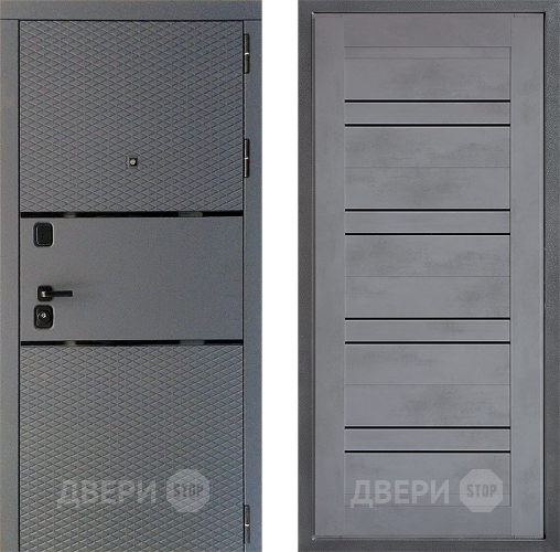 Входная металлическая Дверь Дверной континент Диамант Дизайн ФЛ-49 Бетон серый в Апрелевке