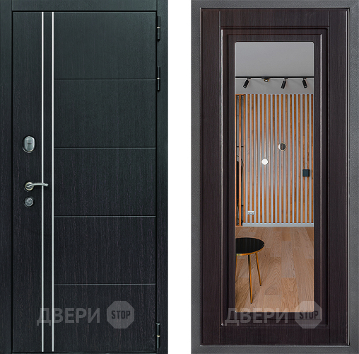 Входная металлическая Дверь Дверной континент Теплолюкс Дизайн ФЛЗ Зеркало Венге в Апрелевке