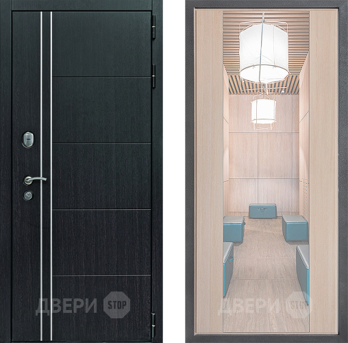 Входная металлическая Дверь Дверной континент Теплолюкс Дизайн ФЛЗ-1 Зеркало Капучино в Апрелевке