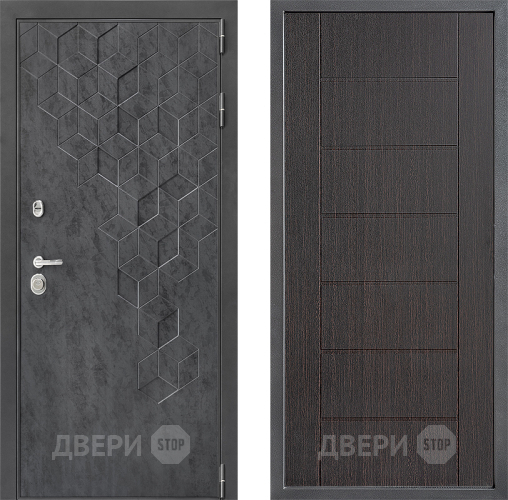 Входная металлическая Дверь Дверной континент ДК-3/713 ФЛ-Лайн Венге в Апрелевке
