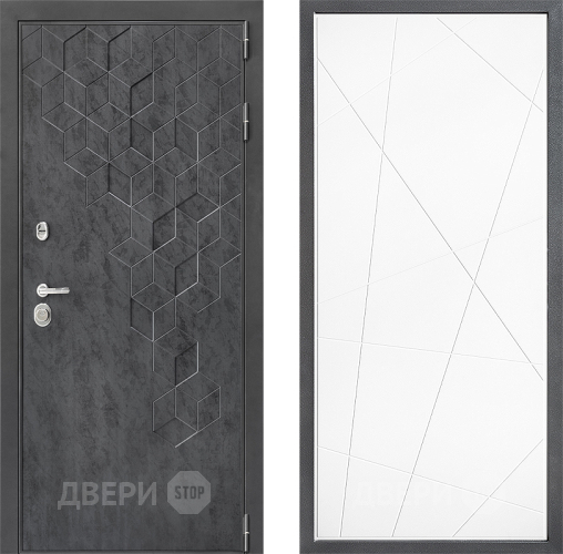Входная металлическая Дверь Дверной континент ДК-3/713 ФЛ-655 Белый софт в Апрелевке