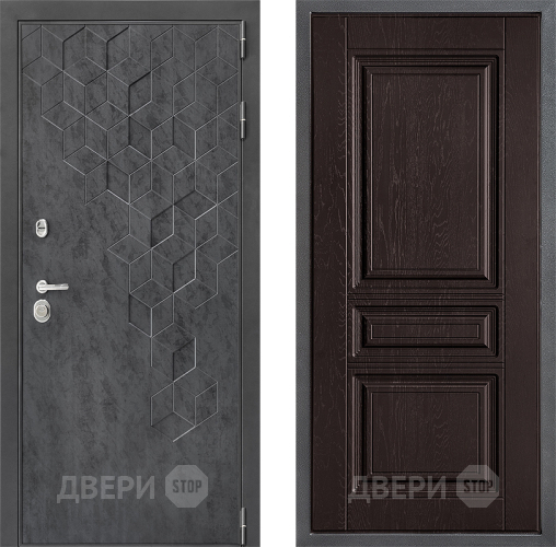 Входная металлическая Дверь Дверной континент ДК-3/713 ФЛ-243 Дуб шоколадный в Апрелевке