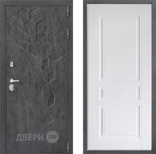 Входная металлическая Дверь Дверной континент ДК-3/713 ФЛ-243 Альберо Браш серебро в Апрелевке