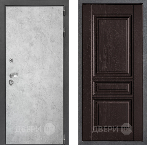 Входная металлическая Дверь Дверной континент ДК-3/743 ФЛ-243 Дуб шоколадный в Апрелевке