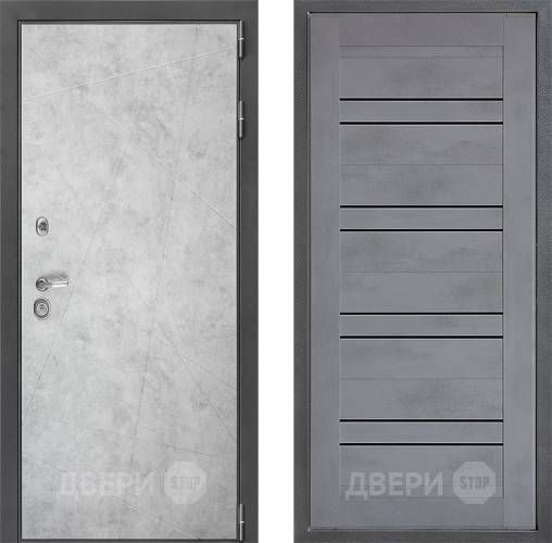 Входная металлическая Дверь Дверной континент ДК-3/743 ФЛ-49 Бетон серый в Апрелевке