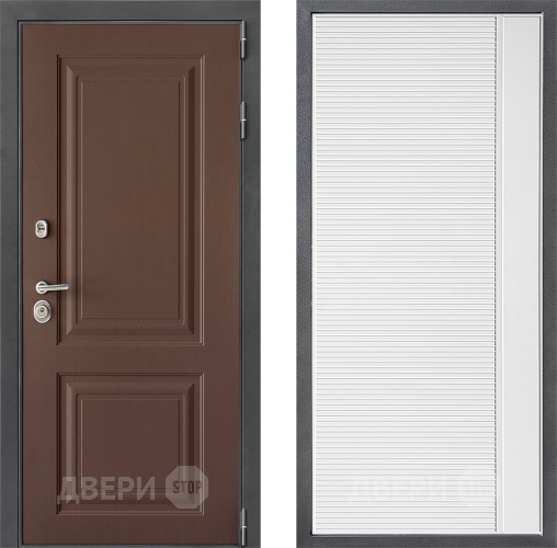 Входная металлическая Дверь Дверной континент ДК-3/729 ФЛ-757 Белое Стекло Софт милк в Апрелевке