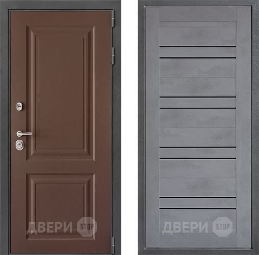 Входная металлическая Дверь Дверной континент ДК-3/729 ФЛ-49 Бетон серый в Апрелевке