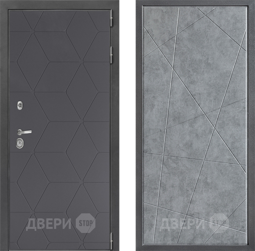 Входная металлическая Дверь Дверной континент ДК-3/744 ФЛ-655 Бетон серый в Апрелевке