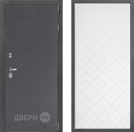 Входная металлическая Дверь Дверной континент ДК-3/744 ФЛ-Тиффани Белый софт в Апрелевке