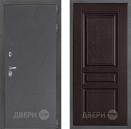 Входная металлическая Дверь Дверной континент ДК-3/744 ФЛ-243 Дуб шоколадный в Апрелевке