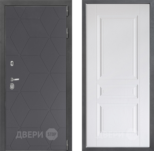 Входная металлическая Дверь Дверной континент ДК-3/744 ФЛ-243 Альберо Браш серебро в Апрелевке