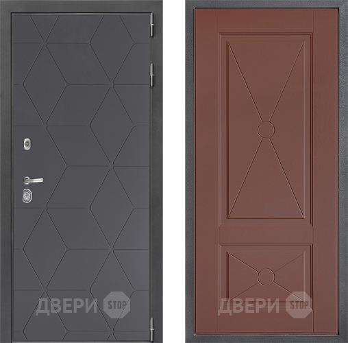Входная металлическая Дверь Дверной континент ДК-3/744 ФЛ-617 Ясень шоколадный в Апрелевке
