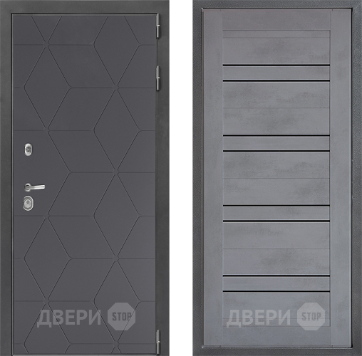 Входная металлическая Дверь Дверной континент ДК-3/744 ФЛ-49 Бетон серый в Апрелевке