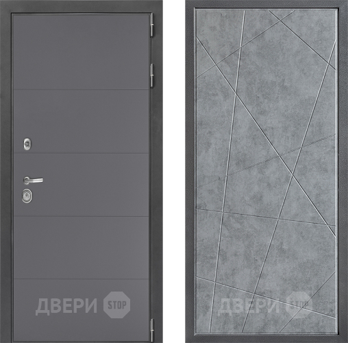 Входная металлическая Дверь Дверной континент ДК-3/649 ФЛ-655 Бетон серый в Апрелевке