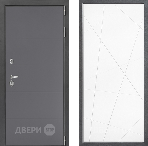 Входная металлическая Дверь Дверной континент ДК-3/649 ФЛ-655 Белый софт в Апрелевке