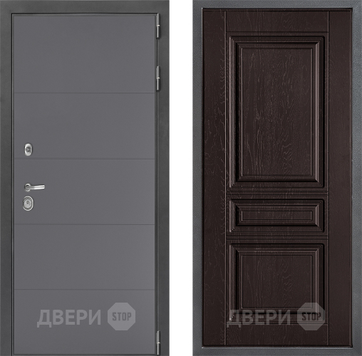 Входная металлическая Дверь Дверной континент ДК-3/649 ФЛ-243 Дуб шоколадный в Апрелевке