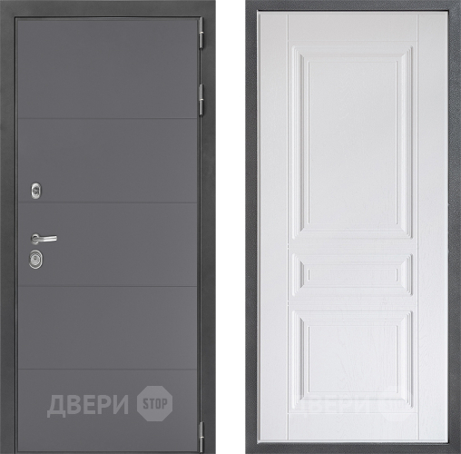 Входная металлическая Дверь Дверной континент ДК-3/649 ФЛ-243 Альберо Браш серебро в Апрелевке