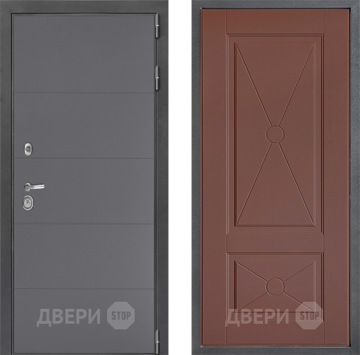 Входная металлическая Дверь Дверной континент ДК-3/649 ФЛ-617 Ясень шоколадный в Апрелевке