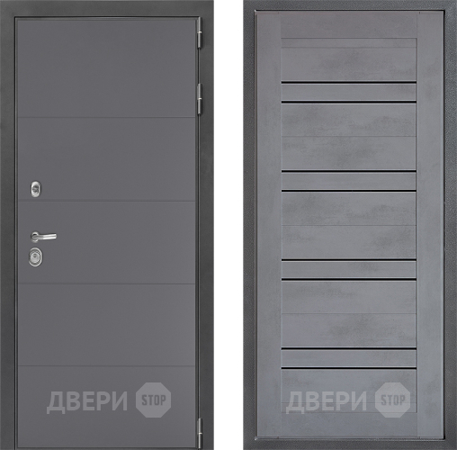 Входная металлическая Дверь Дверной континент ДК-3/649 ФЛ-49 Бетон серый в Апрелевке