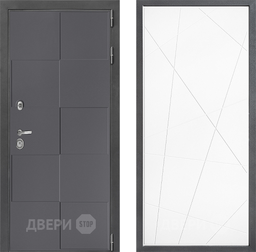Входная металлическая Дверь Дверной континент ДК-3/606 ФЛ-655 Белый софт в Апрелевке