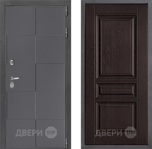 Входная металлическая Дверь Дверной континент ДК-3/606 ФЛ-243 Дуб шоколадный в Апрелевке