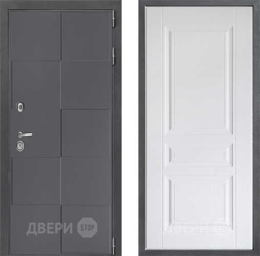 Входная металлическая Дверь Дверной континент ДК-3/606 ФЛ-243 Альберо Браш серебро в Апрелевке