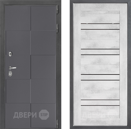 Входная металлическая Дверь Дверной континент ДК-3/606 ФЛ-49 Бетон снежный в Апрелевке