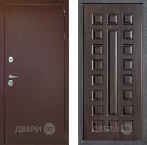 Входная металлическая Дверь Дверной континент Рубикон Медь Дизайн ФЛ-183 Венге в Апрелевке