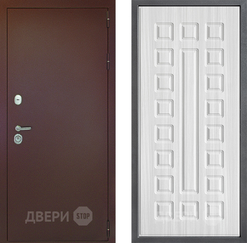 Входная металлическая Дверь Дверной континент Рубикон Медь Дизайн ФЛ-183 Сандал белый в Апрелевке
