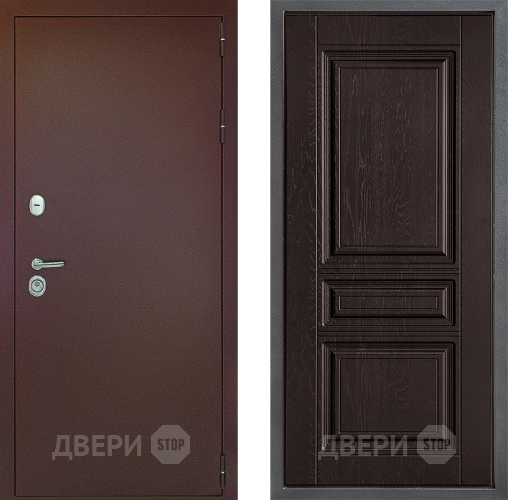 Входная металлическая Дверь Дверной континент Рубикон Медь Дизайн ФЛ-243 Дуб шоколадный в Апрелевке