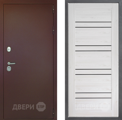 Входная металлическая Дверь Дверной континент Рубикон Медь Дизайн ФЛ-49 Сосна белая в Апрелевке