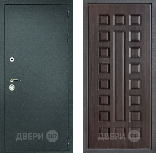 Входная металлическая Дверь Дверной континент Рубикон Серебро Дизайн ФЛ-183 Венге в Апрелевке