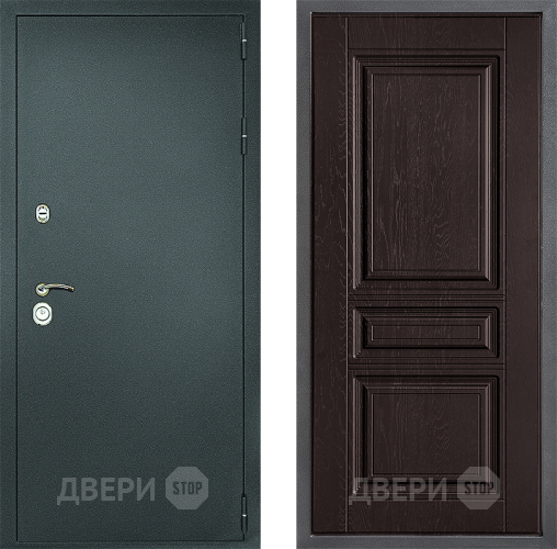 Входная металлическая Дверь Дверной континент Рубикон Серебро Дизайн ФЛ-243 Дуб шоколадный в Апрелевке
