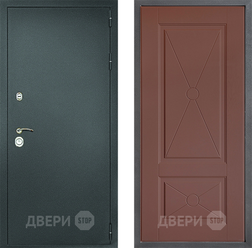 Входная металлическая Дверь Дверной континент Рубикон Серебро Дизайн ФЛ-617 Ясень шоколадный в Апрелевке