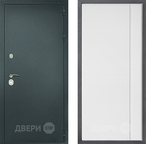 Входная металлическая Дверь Дверной континент Рубикон Серебро Дизайн ФЛ-757 Белое Стекло Софт милк в Апрелевке