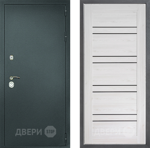 Входная металлическая Дверь Дверной континент Рубикон Серебро Дизайн ФЛ-49 Сосна белая в Апрелевке