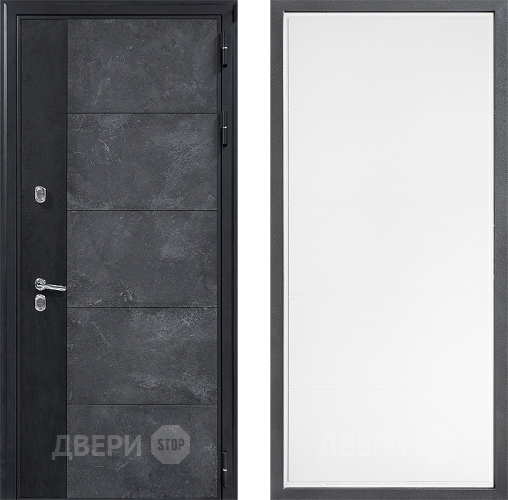 Входная металлическая Дверь Дверной континент ДК-15 Бетон ТЕРМО ФЛ-649 Белый софт в Апрелевке