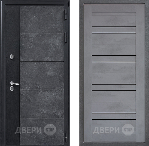 Входная металлическая Дверь Дверной континент ДК-15 Бетон ТЕРМО ФЛ-49 Бетон серый в Апрелевке