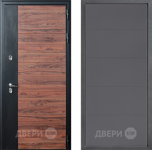 Входная металлическая Дверь Дверной континент ДК-15 Красное Дерево ТЕРМО ФЛ-649 Графит софт в Апрелевке