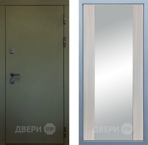 Входная металлическая Дверь Дива МД-61 Д-15 Зеркало Сандал белый в Апрелевке
