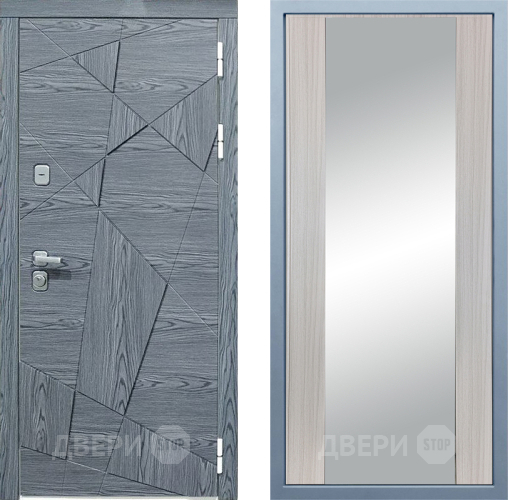 Входная металлическая Дверь Дива МД-97/3 Д-15 Зеркало Сандал белый в Апрелевке