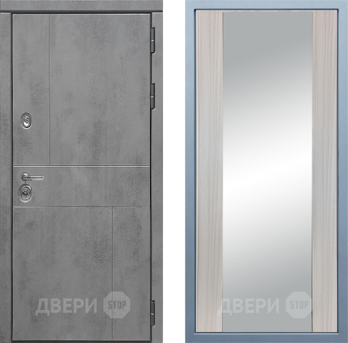Входная металлическая Дверь Дива МД-48 Д-15 Зеркало Сандал белый в Апрелевке