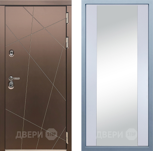 Входная металлическая Дверь Дива МД-50 Д-15 Зеркало Белый в Апрелевке