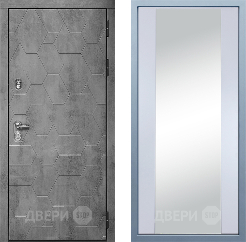 Входная металлическая Дверь Дива МД-51 Д-15 Зеркало Белый в Апрелевке