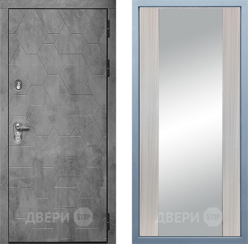 Входная металлическая Дверь Дива МД-51 Д-15 Зеркало Сандал белый в Апрелевке
