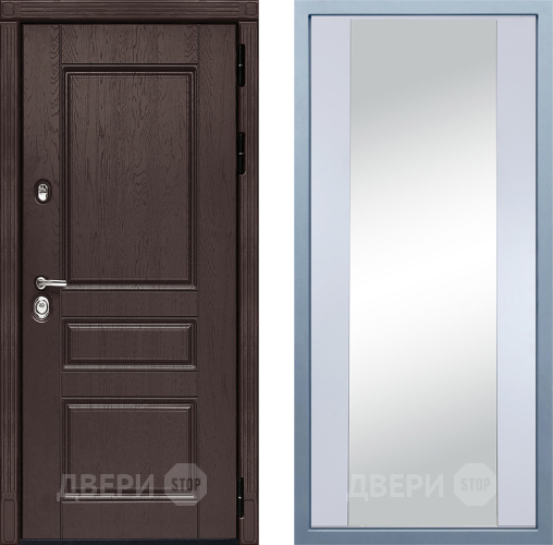 Входная металлическая Дверь Дива МД-90 Д-15 Зеркало Белый в Апрелевке